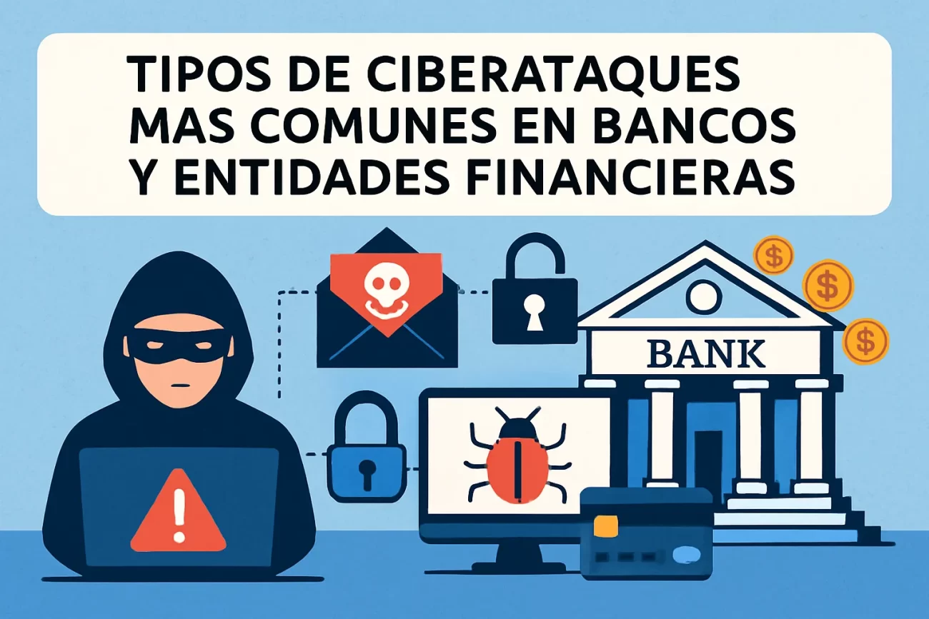 tipos de ciberataques más comunes en bancos y entidades financieras