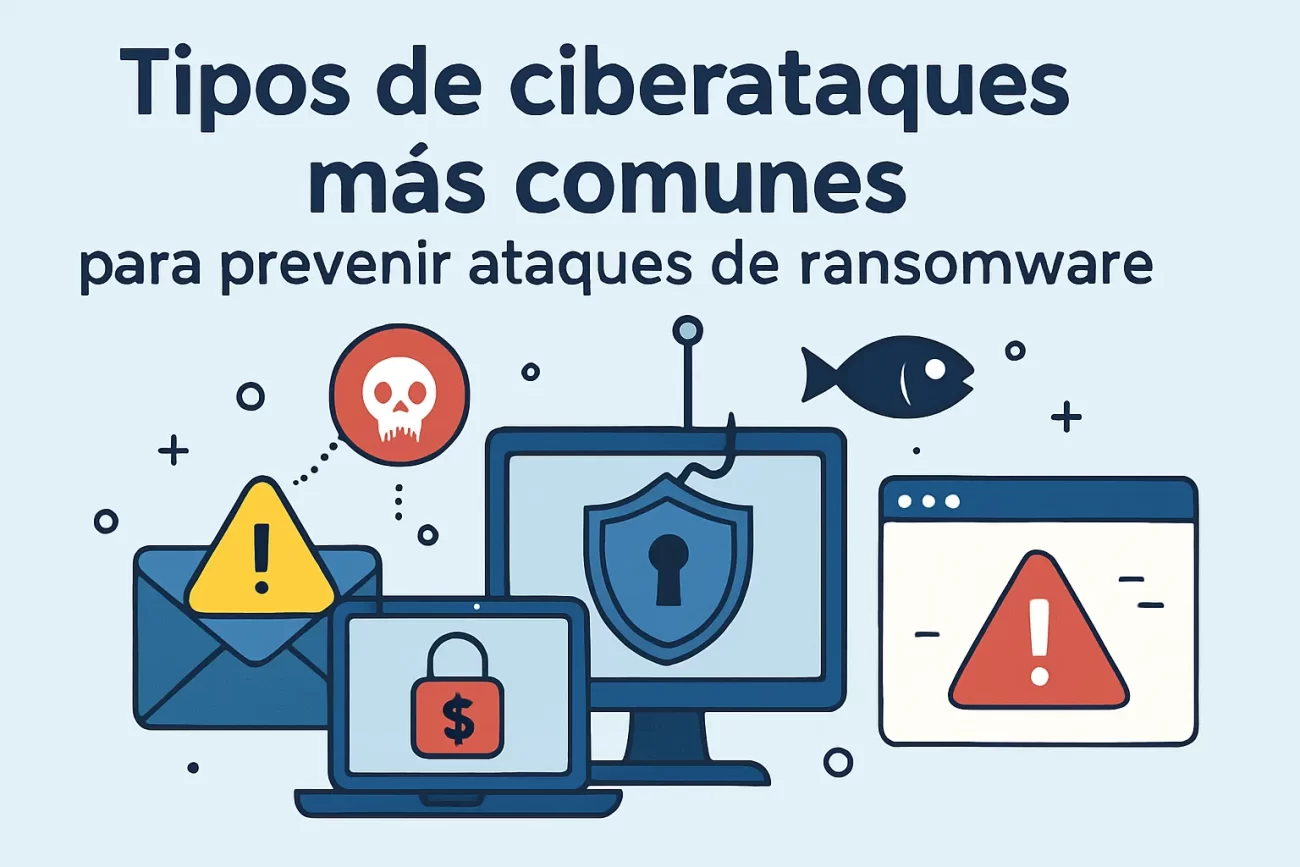 tipos de ciberataques más comunes para prevenir ataques de ransomware