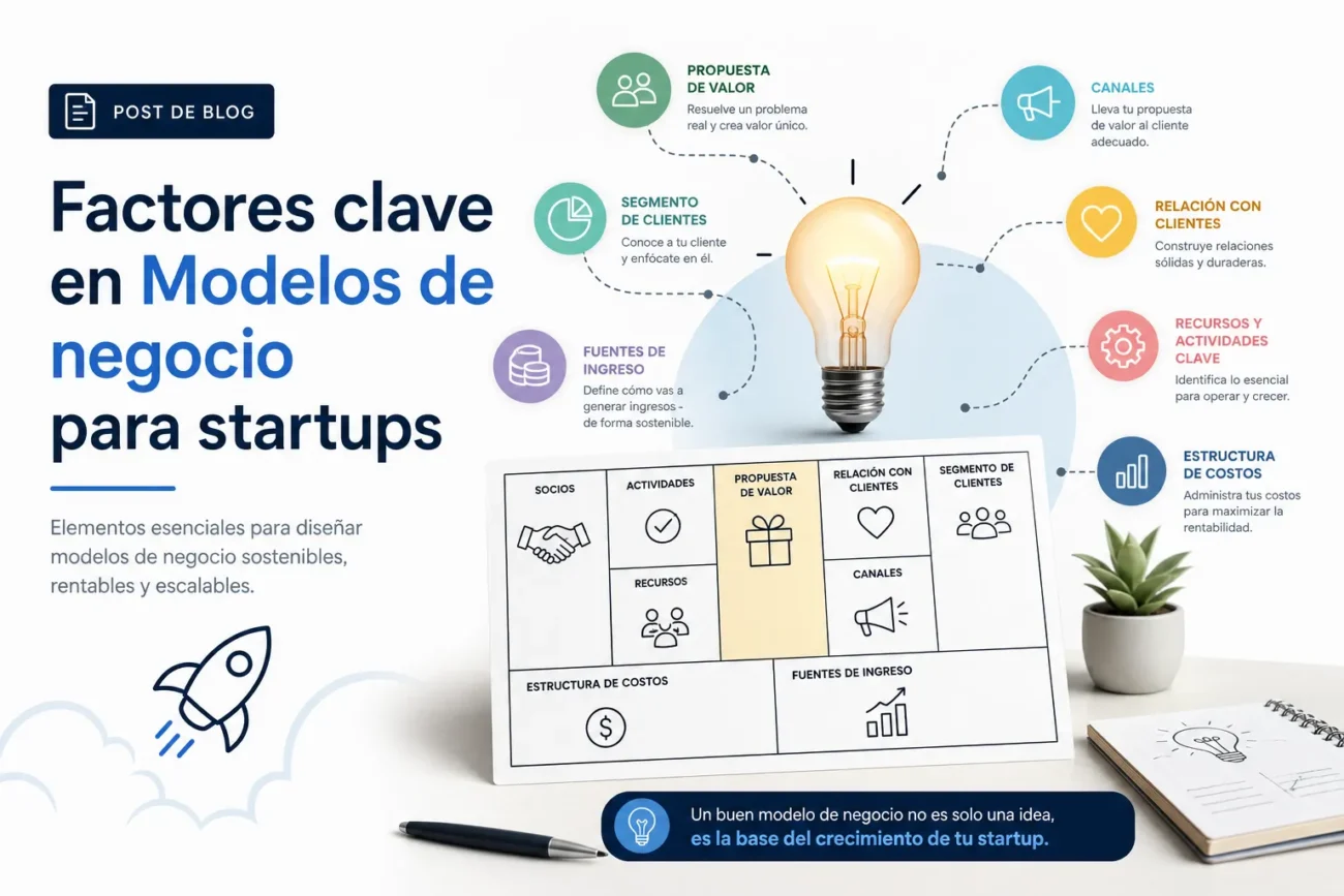 factores clave en Modelos de negocio para startups